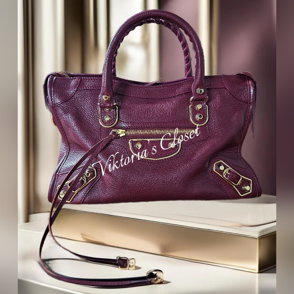#1138-108/750 Balenciaga City Satchel In Euc